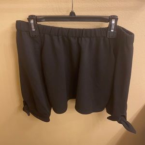 Free press clothing black of the shoulder top